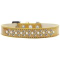 Unconditional Love Sprinkles Ice Cream Pearl & Clear Crystals Dog Collar, Gold - Size 20 UN2446863